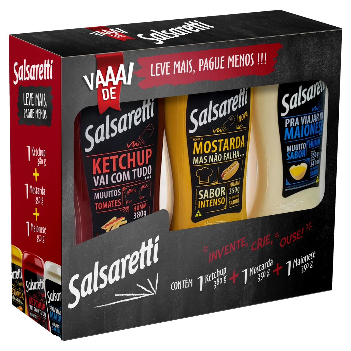Kit Ketchup 380g Maionese 350g Mostarda 350g Salsaretti Leve Mais Pague Menos
