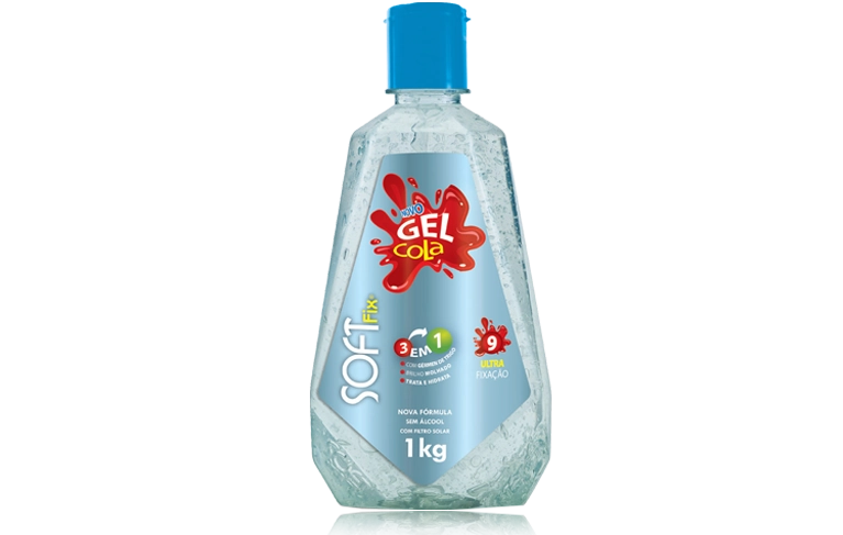 Gel Fixador Soft Fix 1000gr Cola Azul