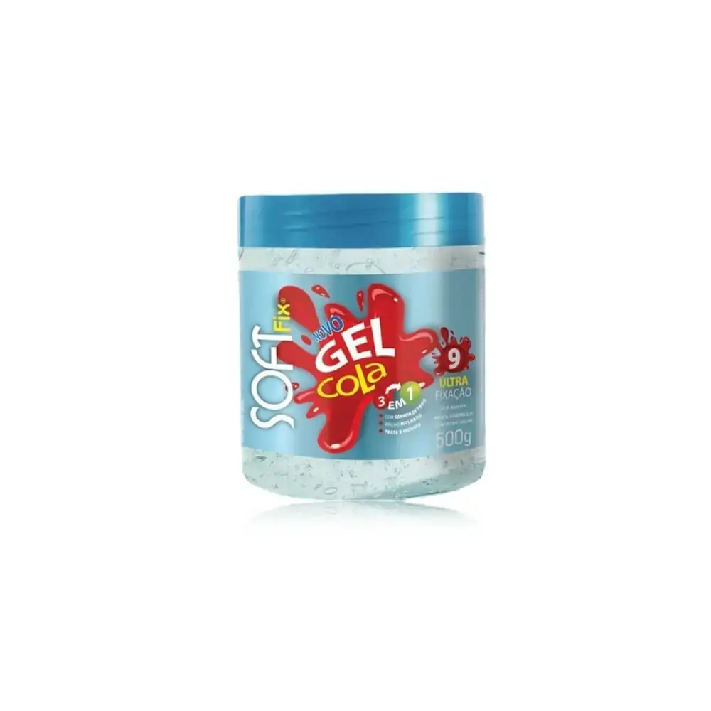 Gel Fixador Soft Fix 500gr Cola Azul