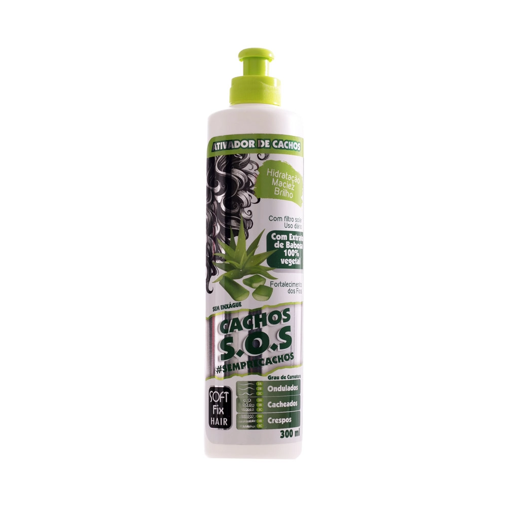 Ativador De Cachos Soft Fix 300ml S.o.s Babosa