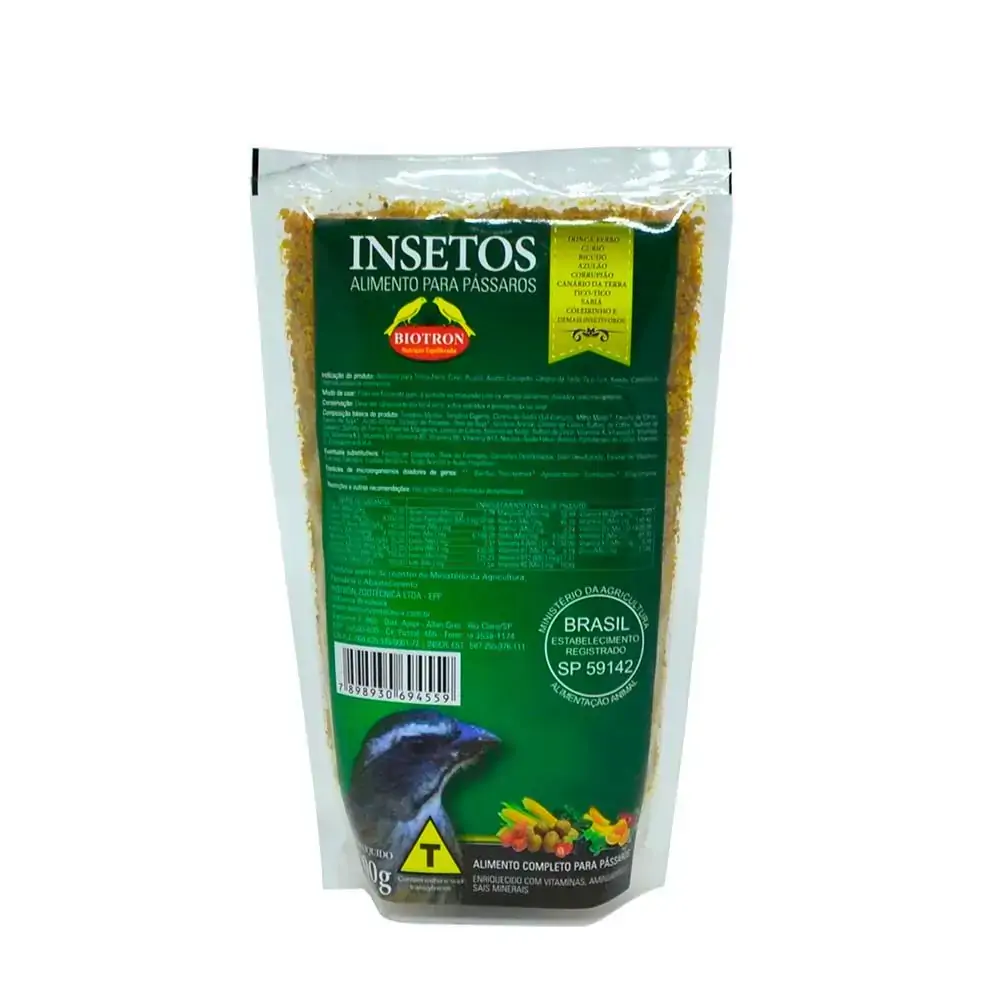 Insetos Especial Para Pássaros Biotron 300g