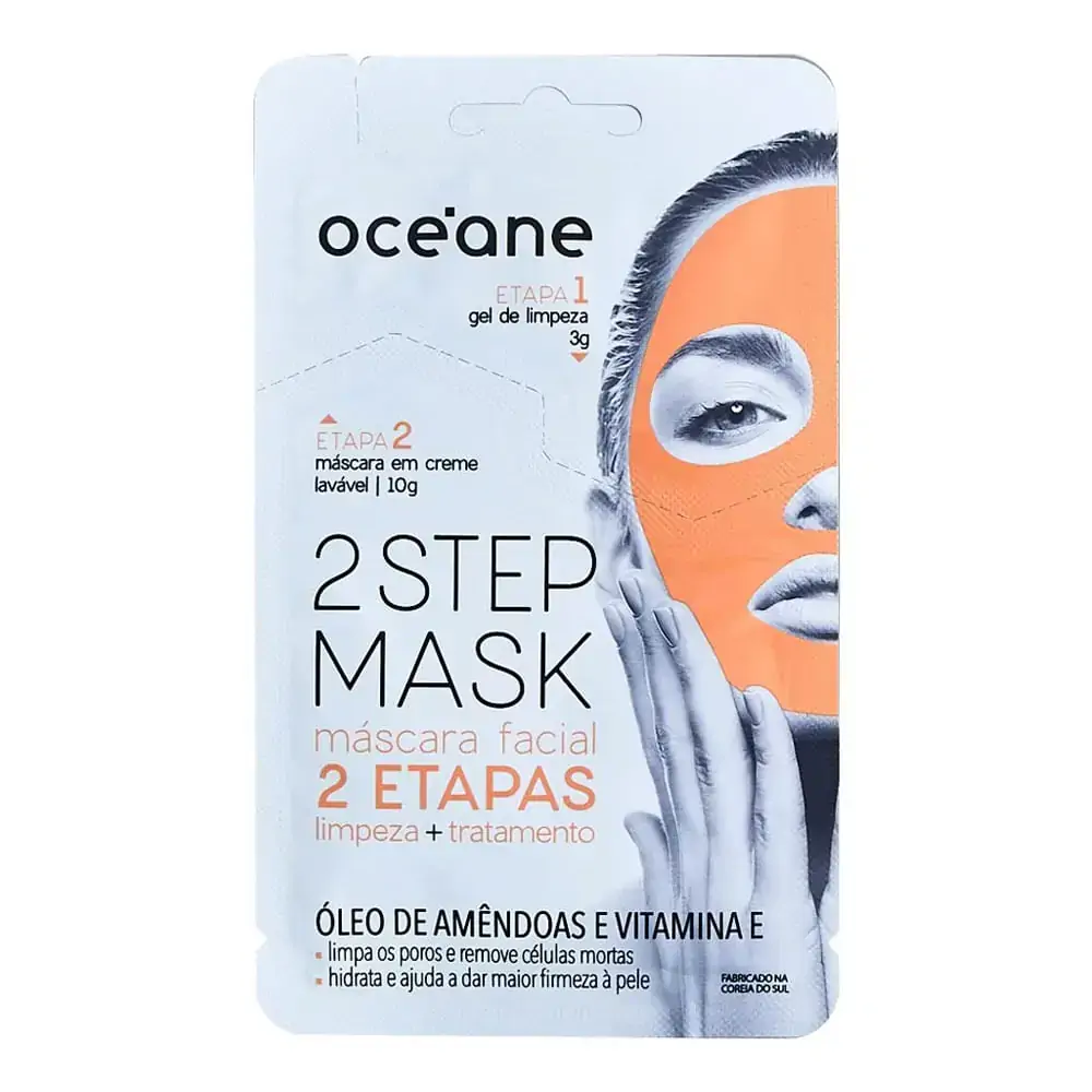 Máscara Facial Océane Duas Etapas Óleo de Amêndoas e Vitamina E 1 Unidade