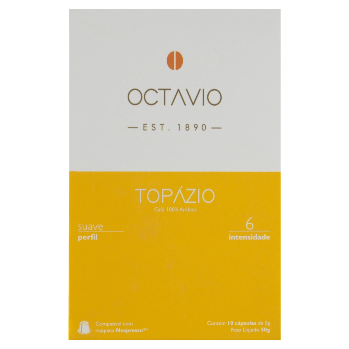 Café Em Cápsula Topázio Octavio Caixa 50g 10 Unidades