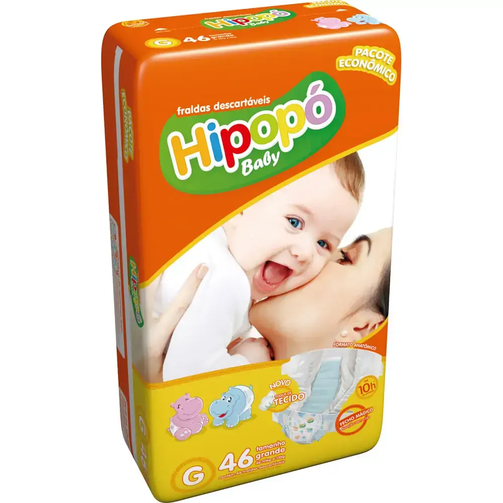 Fralda Hipopo Baby Mega Pack G 46un