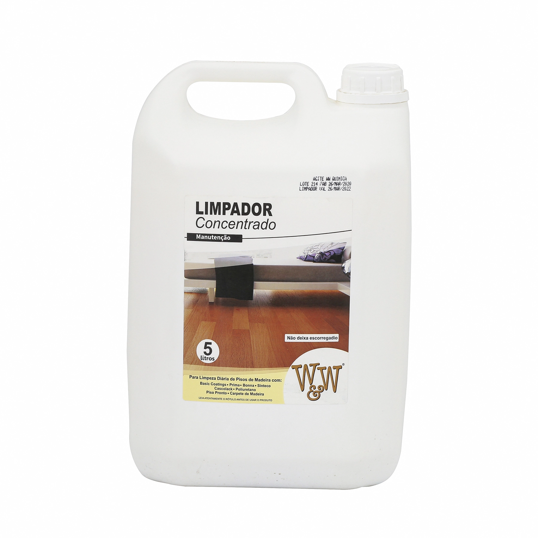 Limpador Concentrado Pisos Madeira 5L W &W