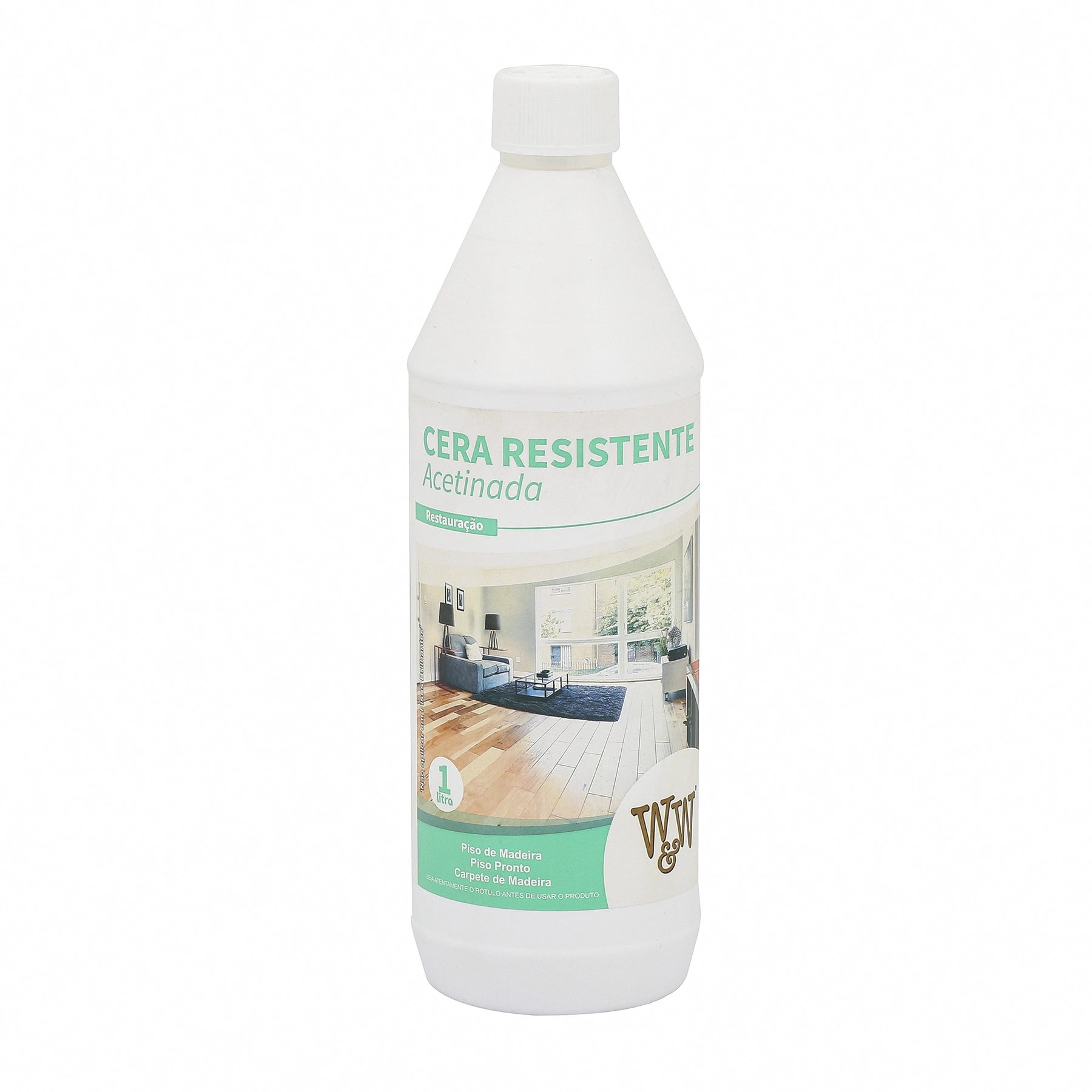 Cera Resistente Pisos Madeira Acetinada 1L W &W