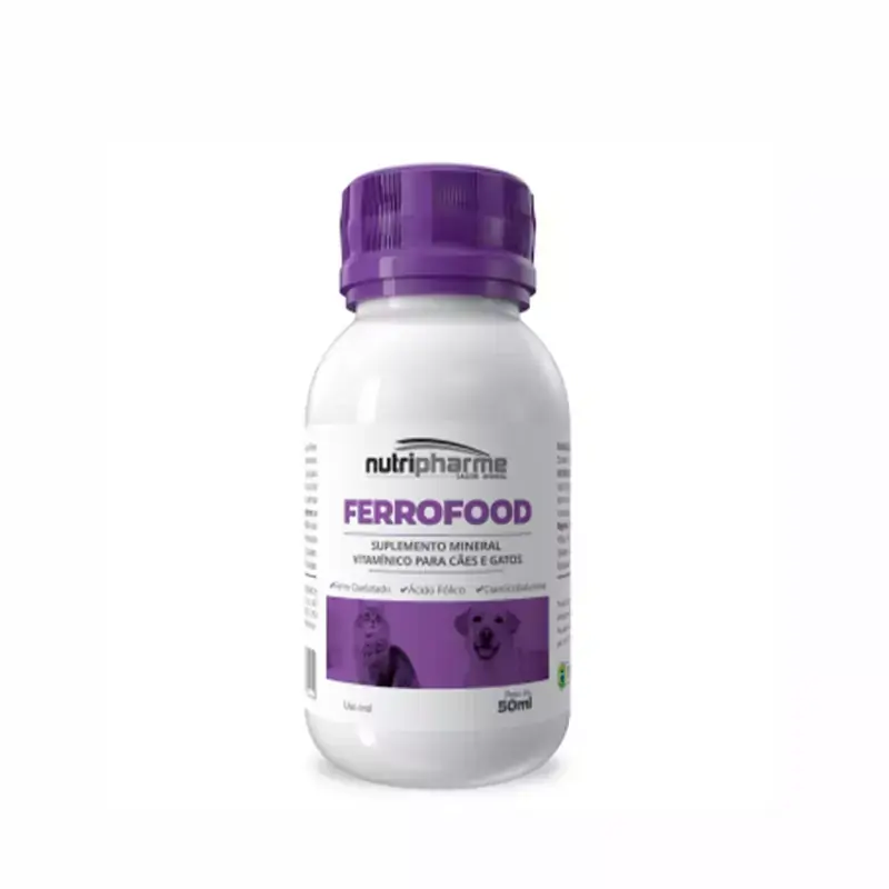 Suplemento Mineral Vitamínico Cães Gatos Ferrofood - 50ml 30 Comprimidos
