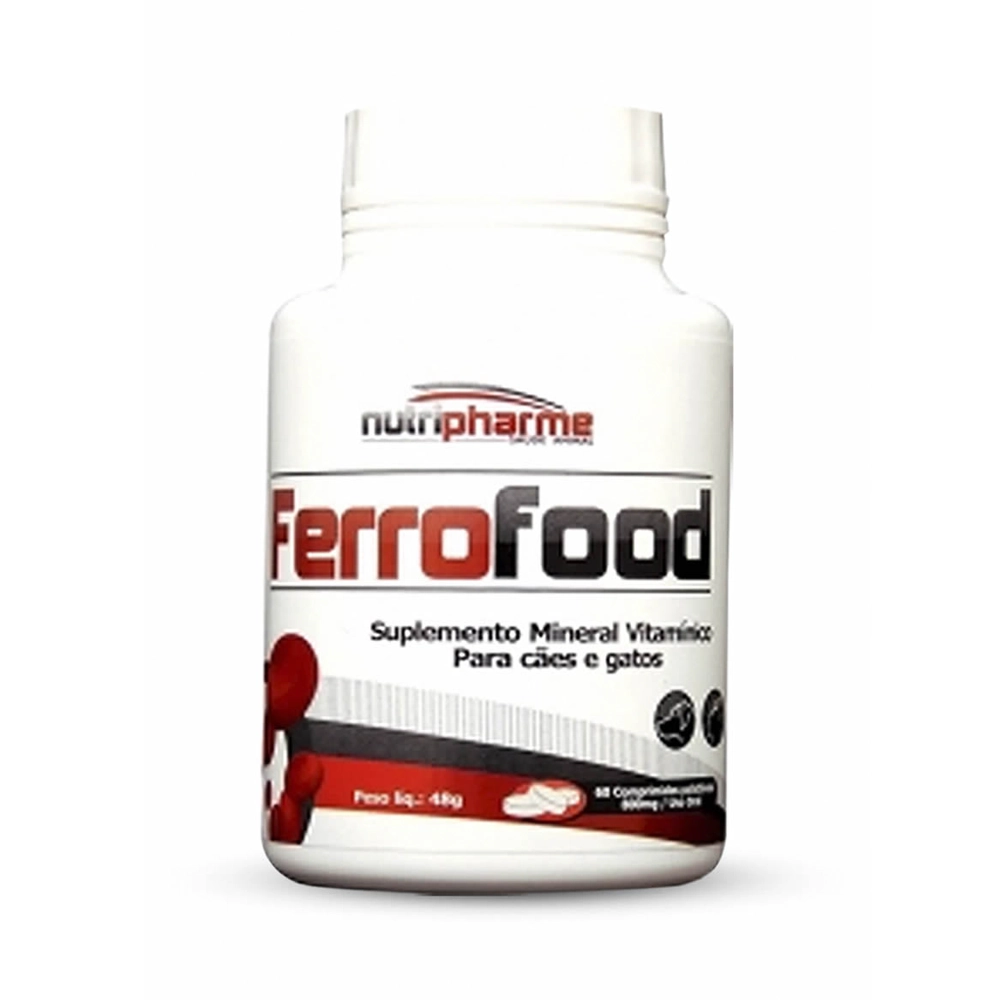 Suplemento Mineral Vitamínico Cães Gatos Ferrofood - 30 comp 50ml