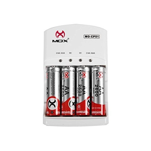Recarregador De Pilha Mox Mo 828