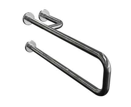 Barra De Apoio Lateral Fixa Alumínio Polido 70 Cm Esquerdo