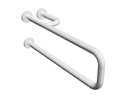 Barra De Apoio Lateral Fixa Alumínio Branco 60 Cm Esquerdo