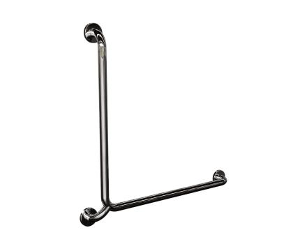 Barra De Apoio Em L Inox Polido 80 Cm