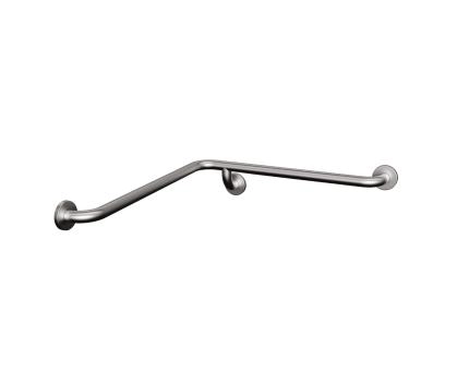 Barra De Apoio Em L Horizontal Inox Escovado 80 Cm