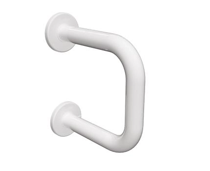 Barra De Apoio Lateral Para Lavatório Alumínio Branco 20 Cm