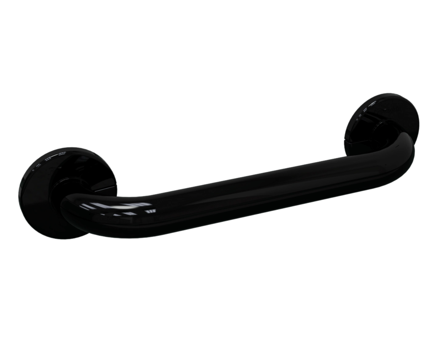Barra De Apoio Para Banheiro Alumínio Preto 45 Cm