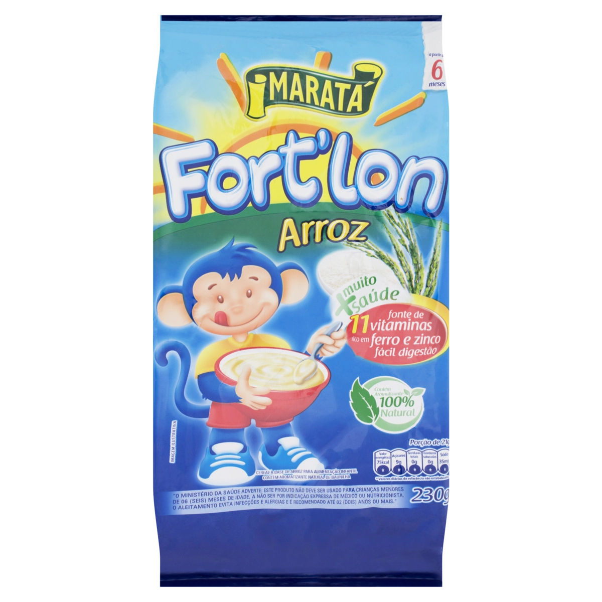 Mingau Arroz Maratá Fortlon Pacote 230g