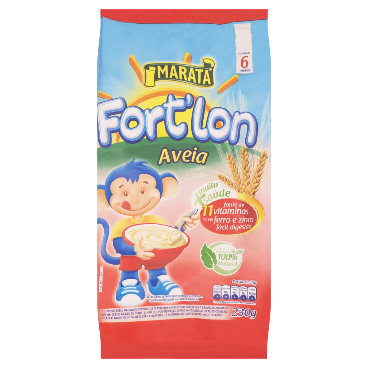 Mingau Aveia Maratá Fortlon Pacote 230g