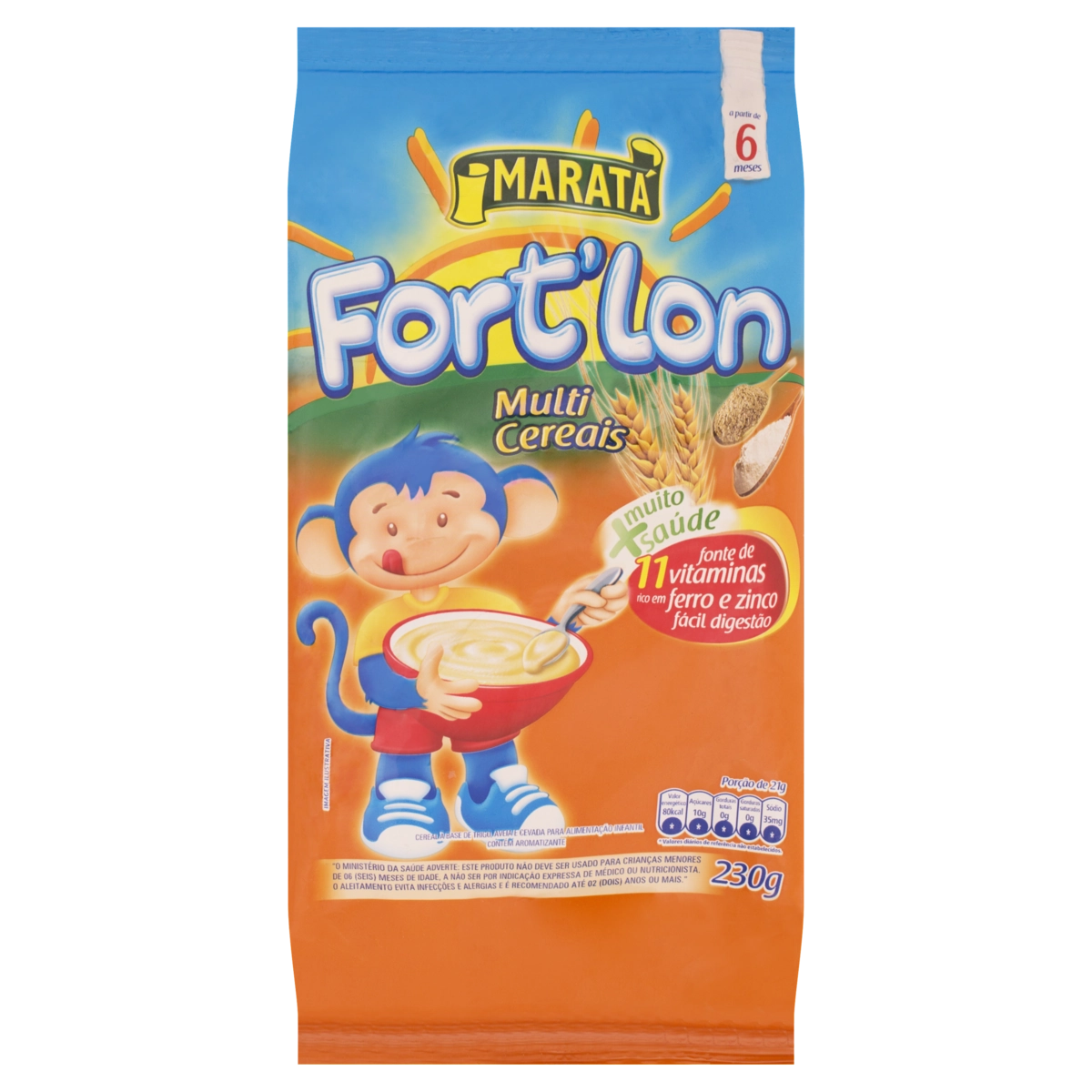 Mingau Multicereais Maratá Fortlon Pacote 230g