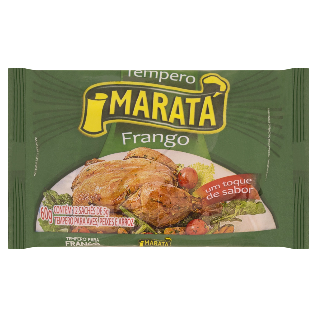 Tempero Pó Para Frango, Aves, Peixes E Arroz Maratá 60g 12 Unidades