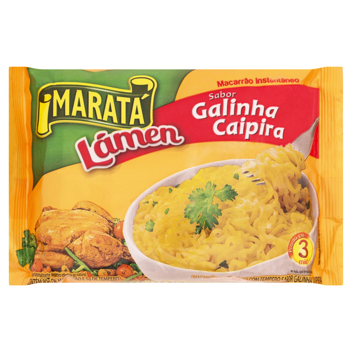 Macarrão Instantâneo Lámen Galinha Caipira Maratá Pacote 85g