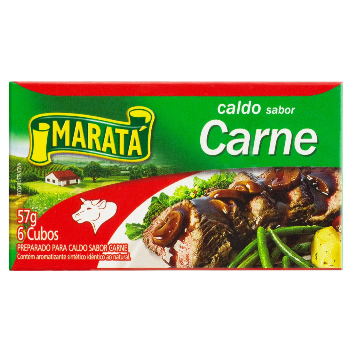 Caldo Tablete Carne Maratá Caixa 57g 6 Unidades