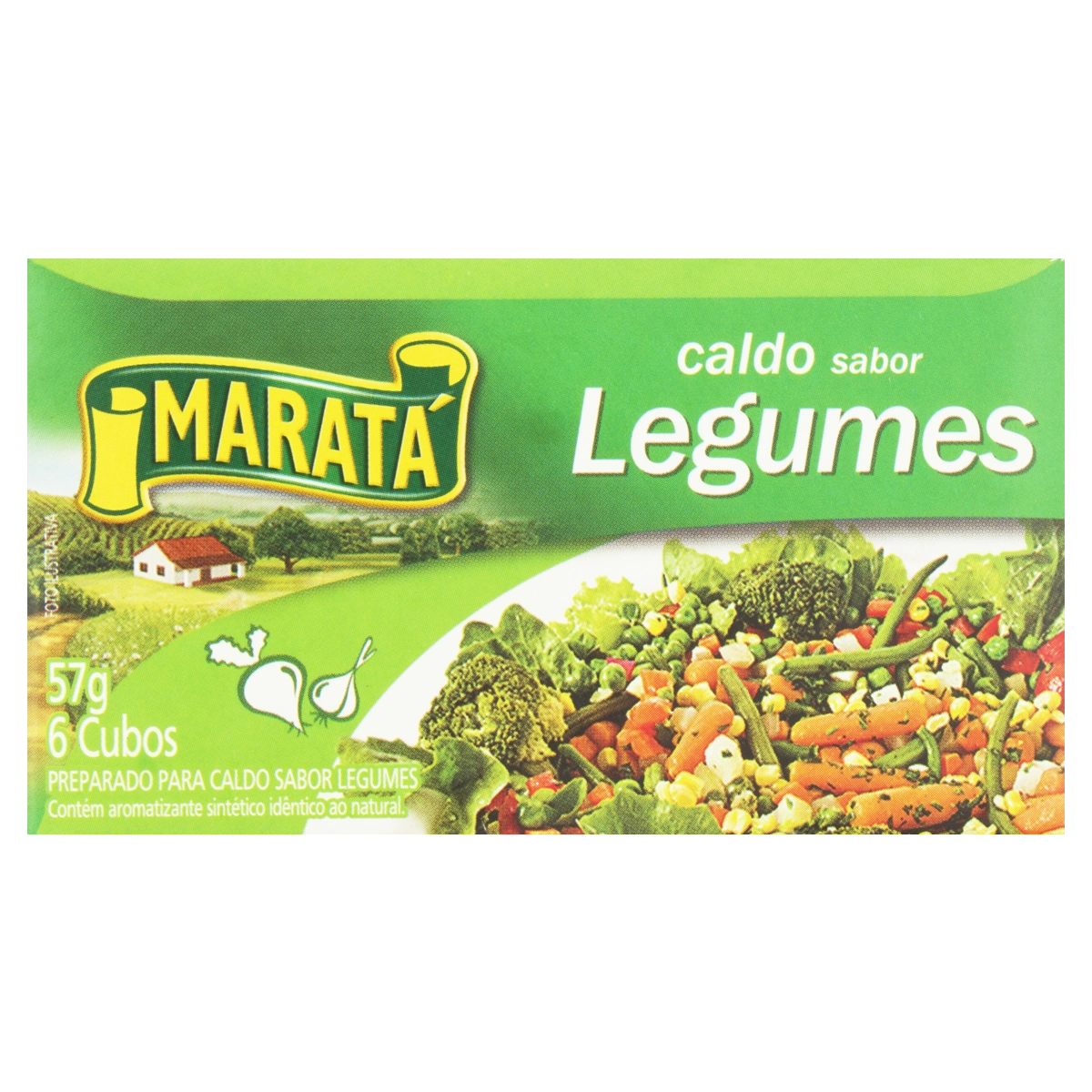 Tempero Tablete Caldo De Legumes Maratá Caixa 57g 6 Unidades