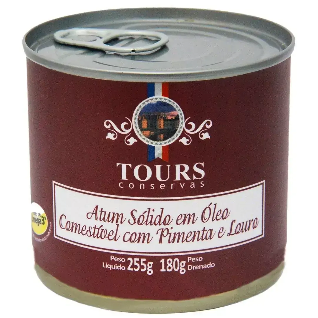 Atum Sólido com Pimenta e Louro Tours 255g