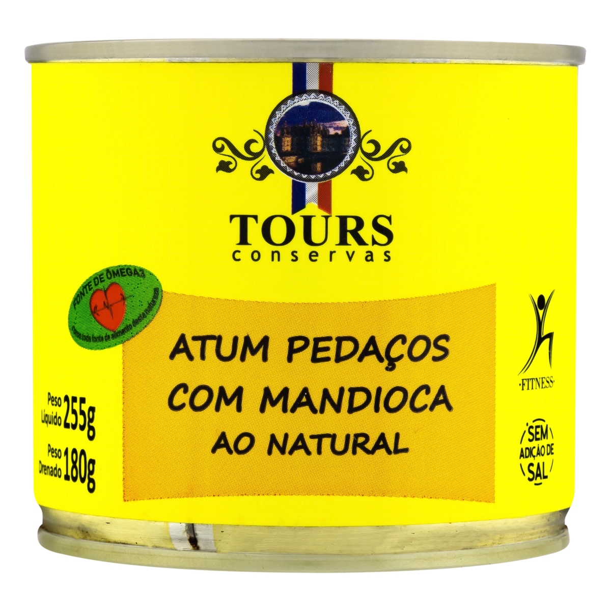 Atum em Pedaços com Mandioca ao Natural Tours 255g