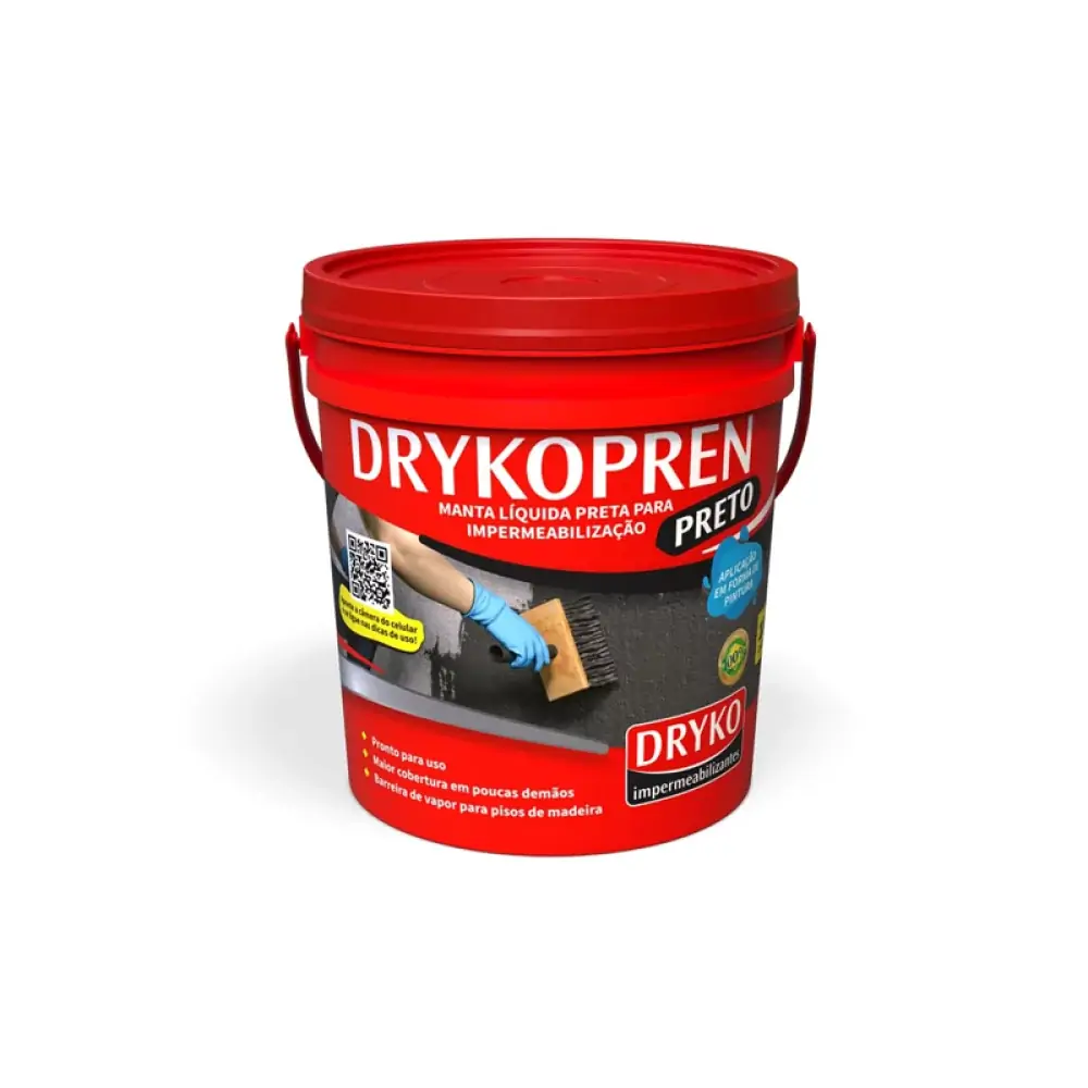 Drykopren Preto Emulsao Asfaltica Balde 18l