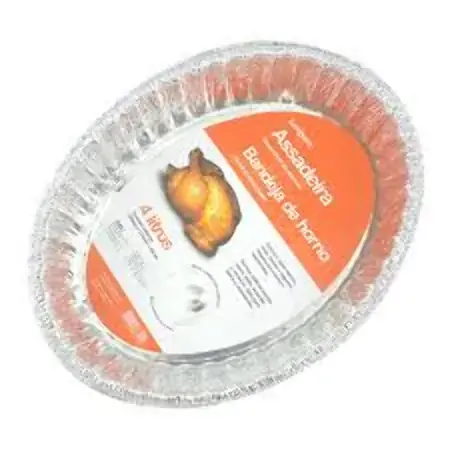 Assadeira Oval Aluminio 4l