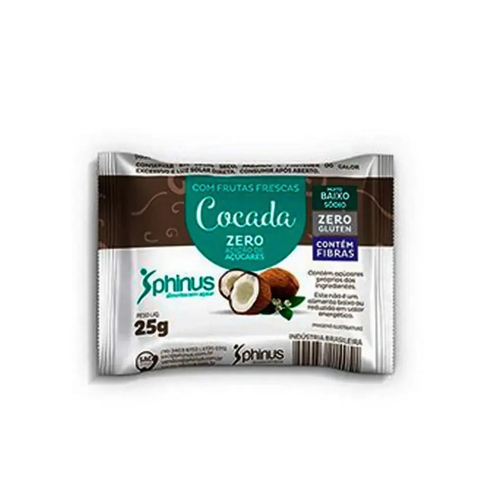 Cocada Zero Acucar 25g Phinus