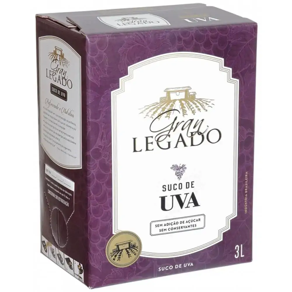 Suco Gran Legado 3l Uva Bag In Box