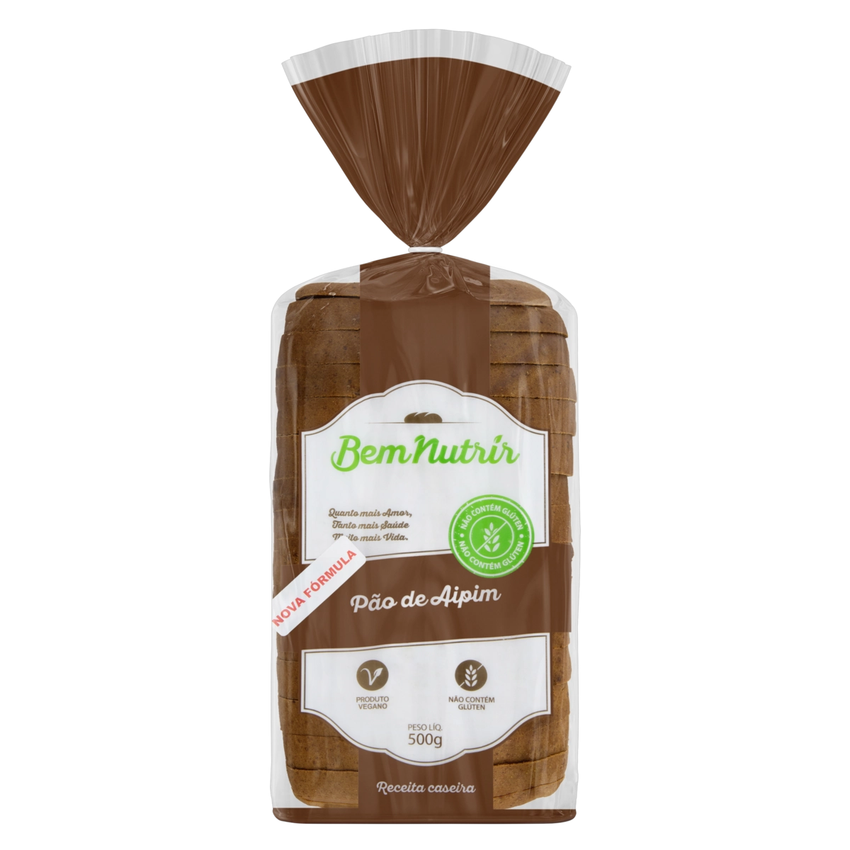Pão Aipim Sem Glúten Bemnutrir Pacote 500g