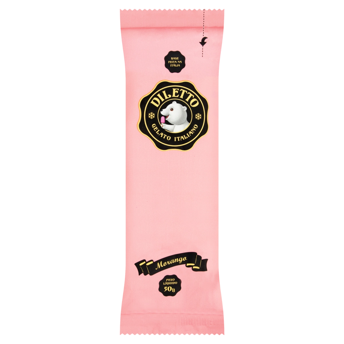 Picolé Italiano Morango Diletto Pacote 50g