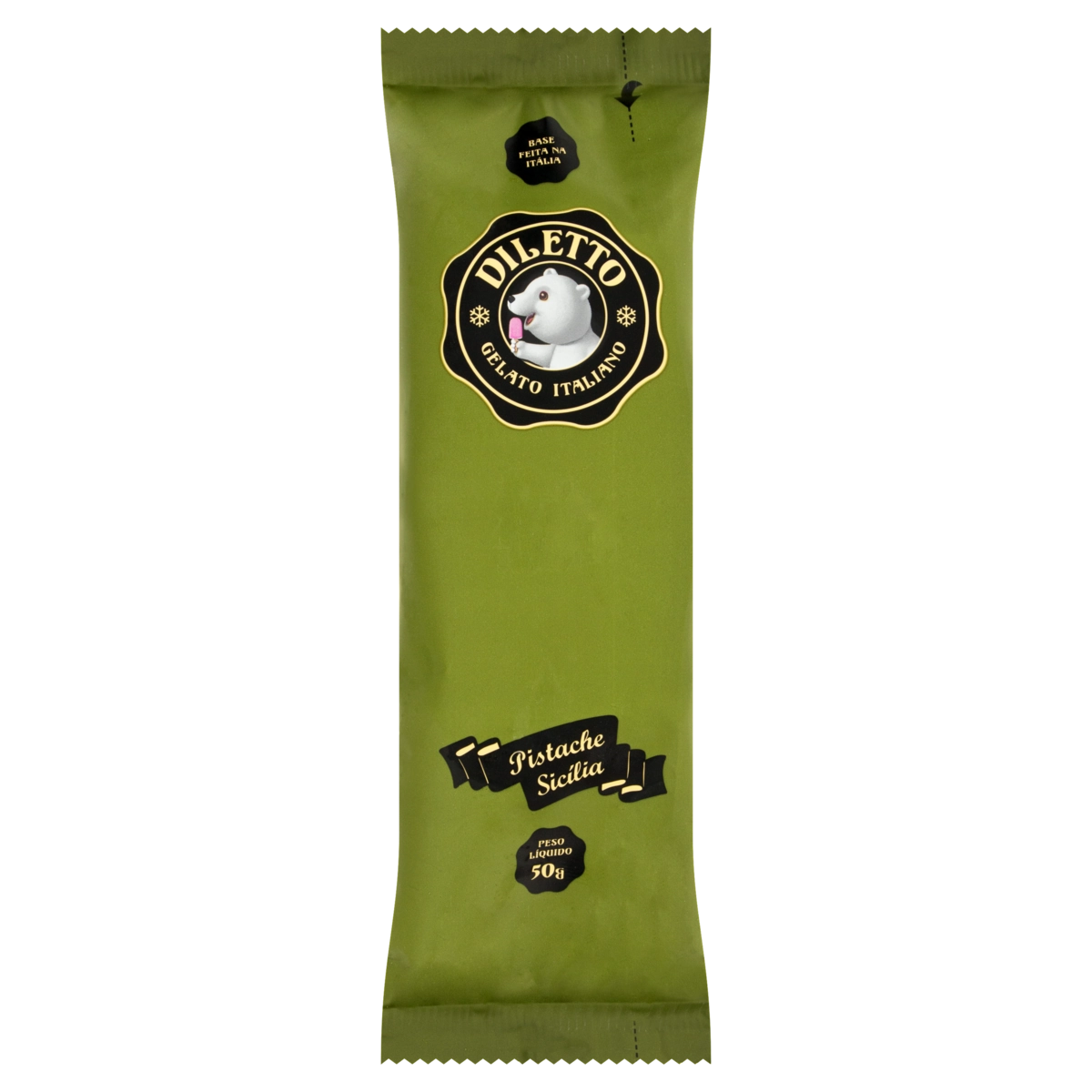 Picolé Italiano Pistache Sicília Diletto Pacote 50g