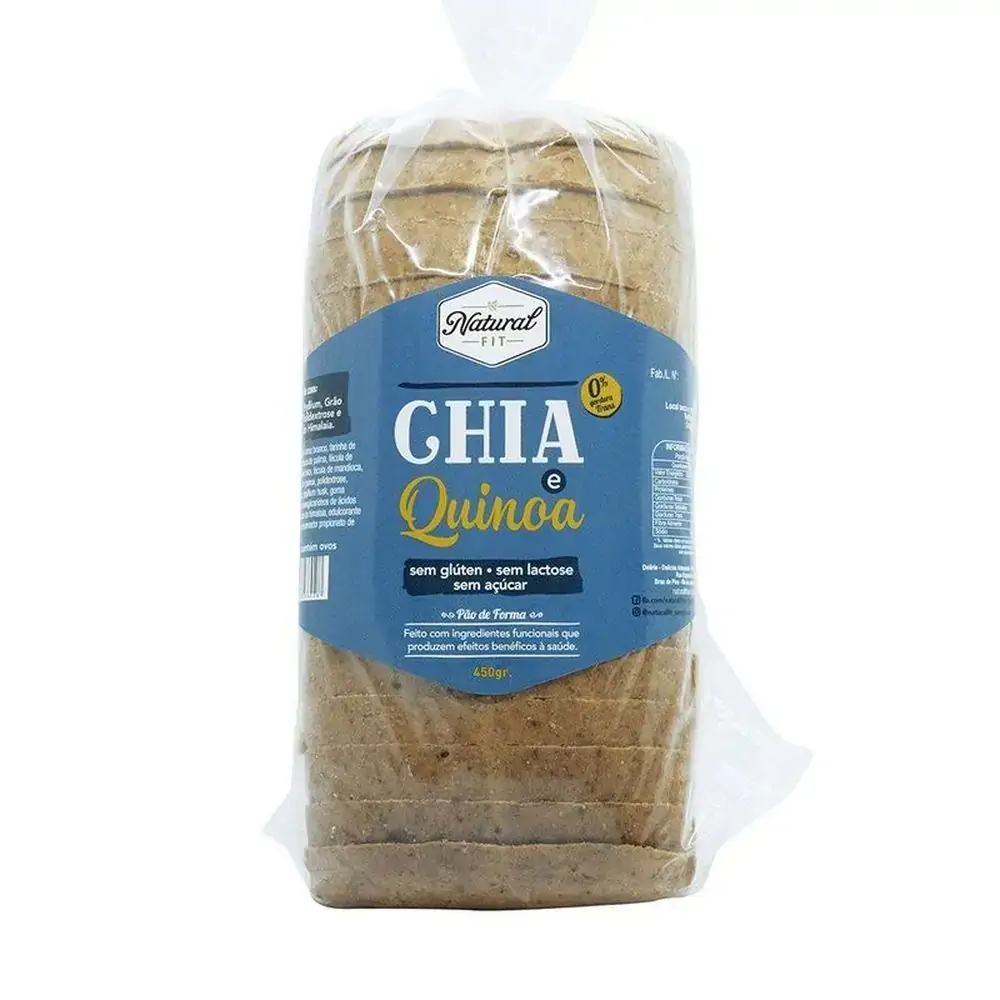 Pão Chia/quinoa 450g S/gluten Natural Fit