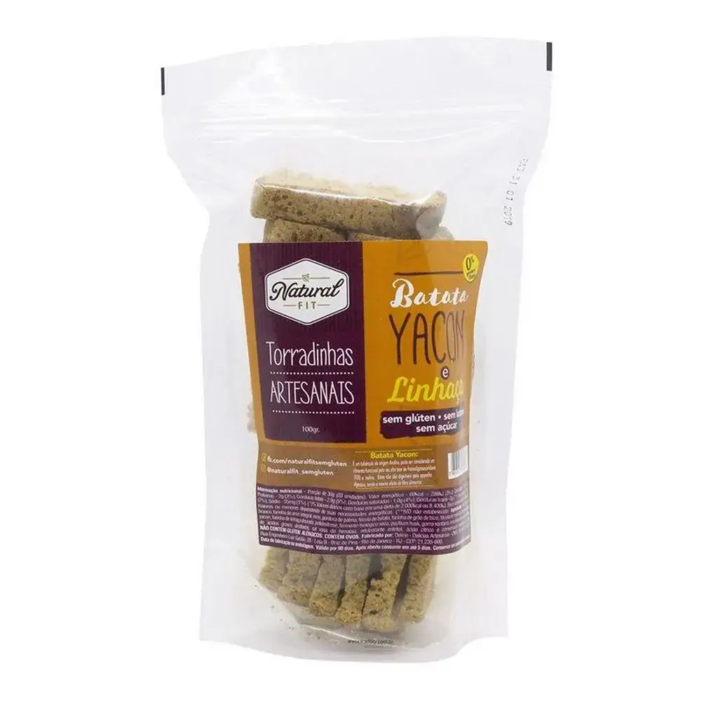 Torrada Art Batata Yacon E Linhaça 100gr Delirie