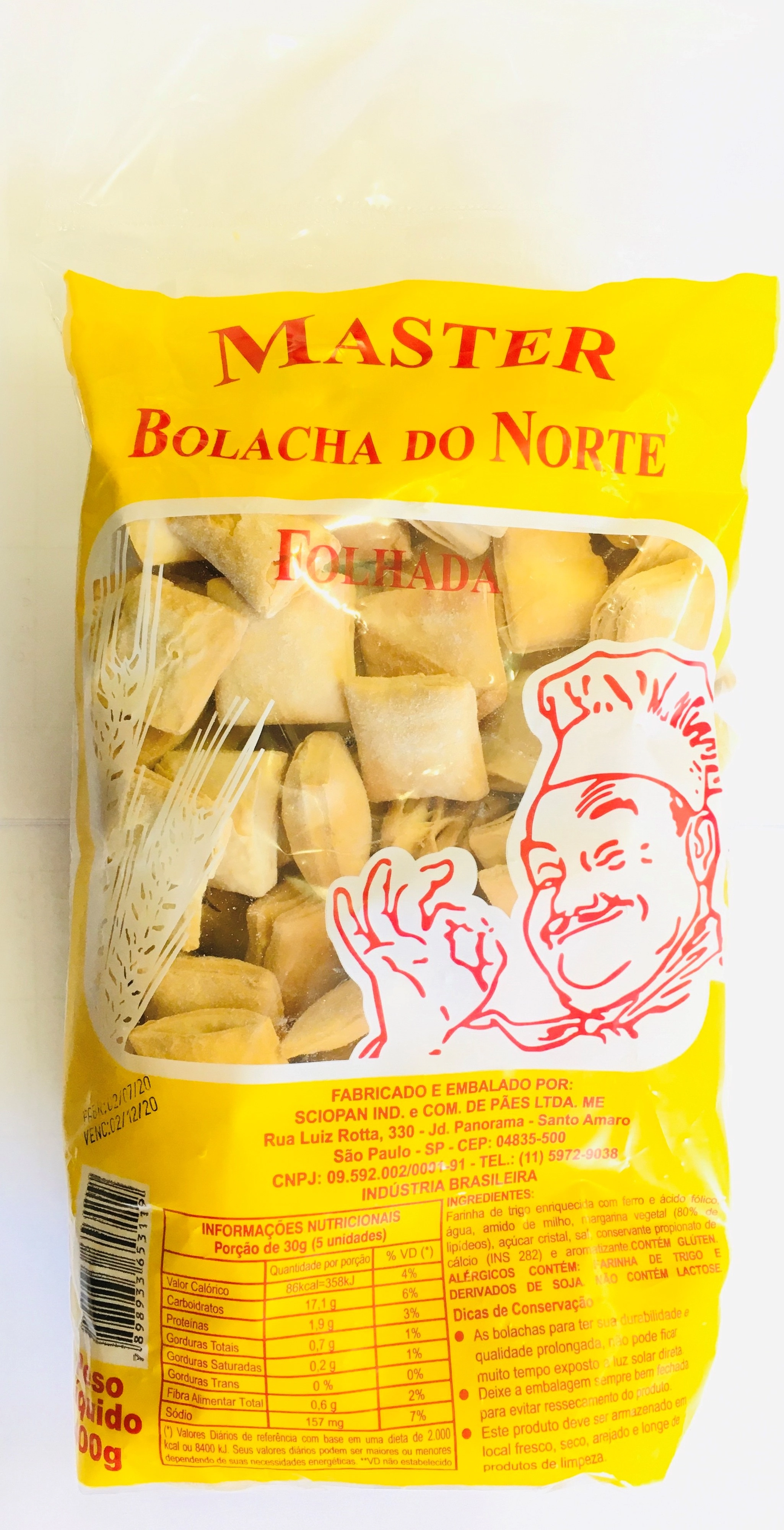 Bolacha Master Do Norte Folhada