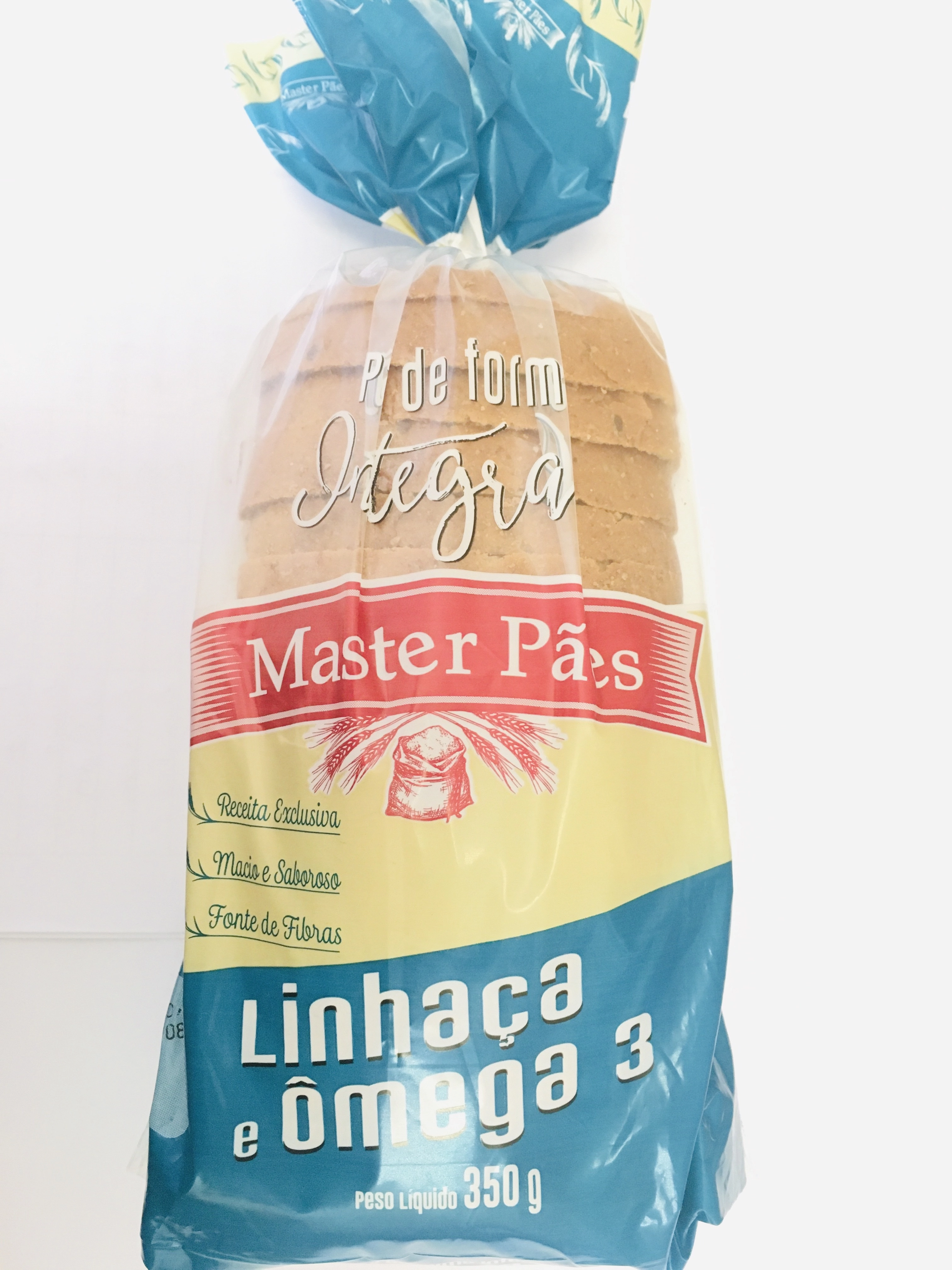 Pao Integral Master Paes 350g Linhaca Omega