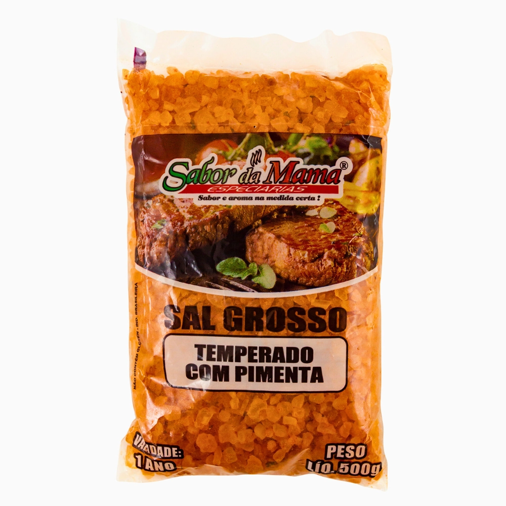 Sal Grosso Sabor Da Mama 500gr C/ Pimenta
