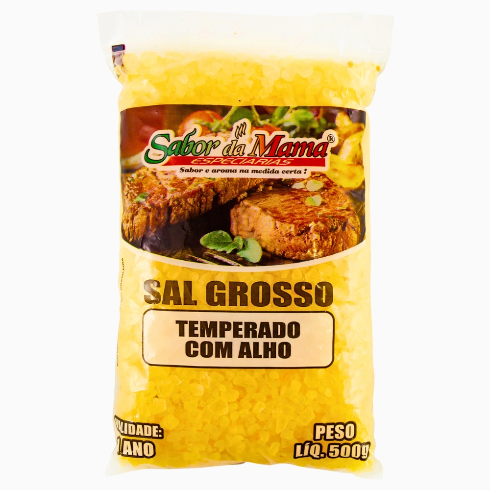 Sal Grosso Sabor Da Mama 500gr C/alho