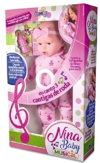 Boneca Nina Baby Musical