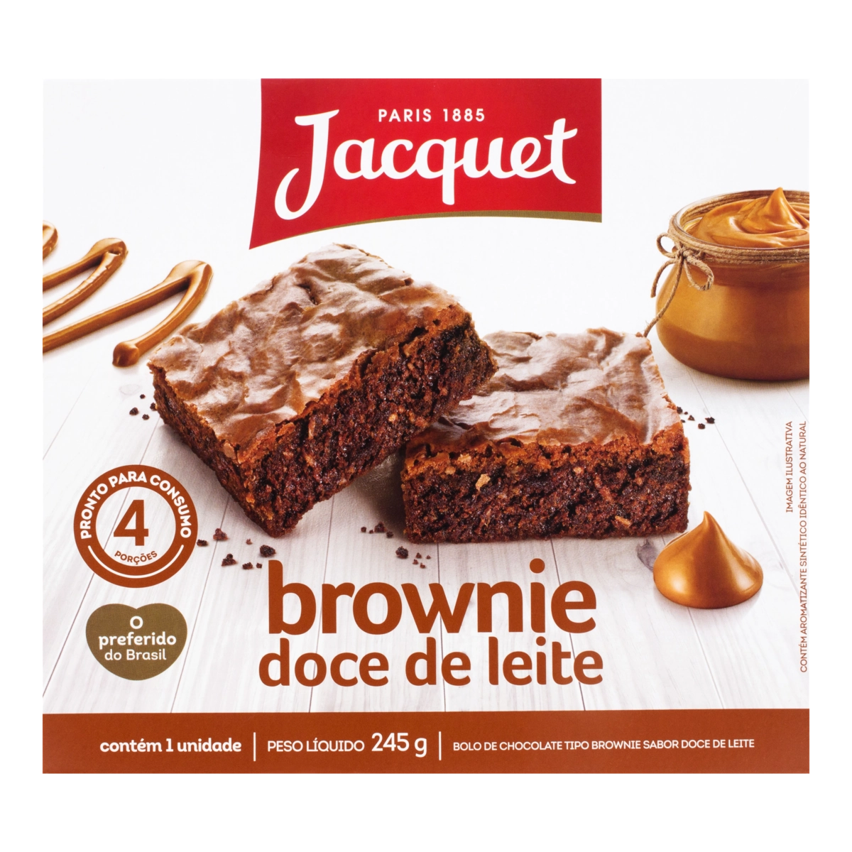 Brownie Doce De Leite Jacquet Caixa 245g