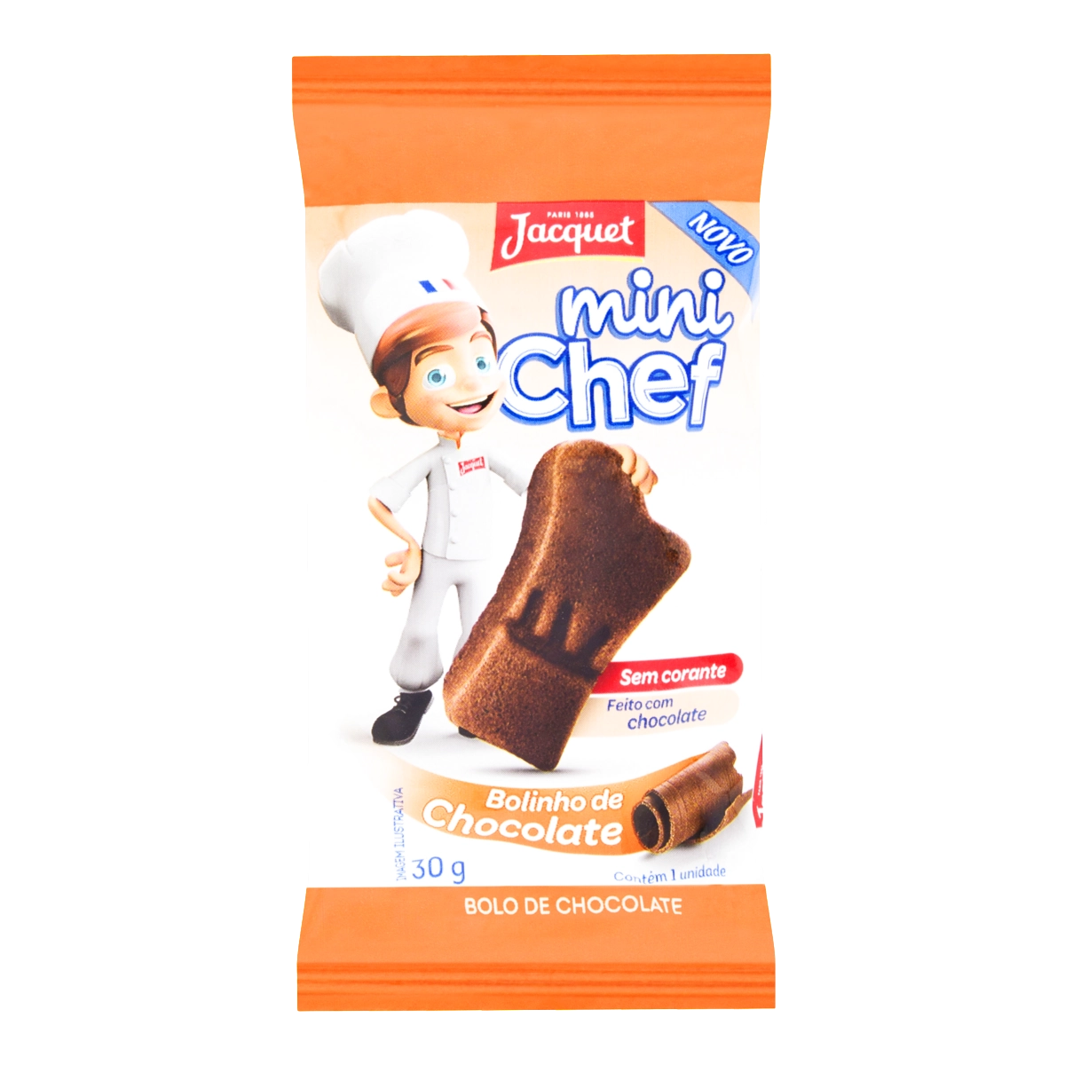 Bolinho Chocolate Jacquet Mini Chef Pacote 30g