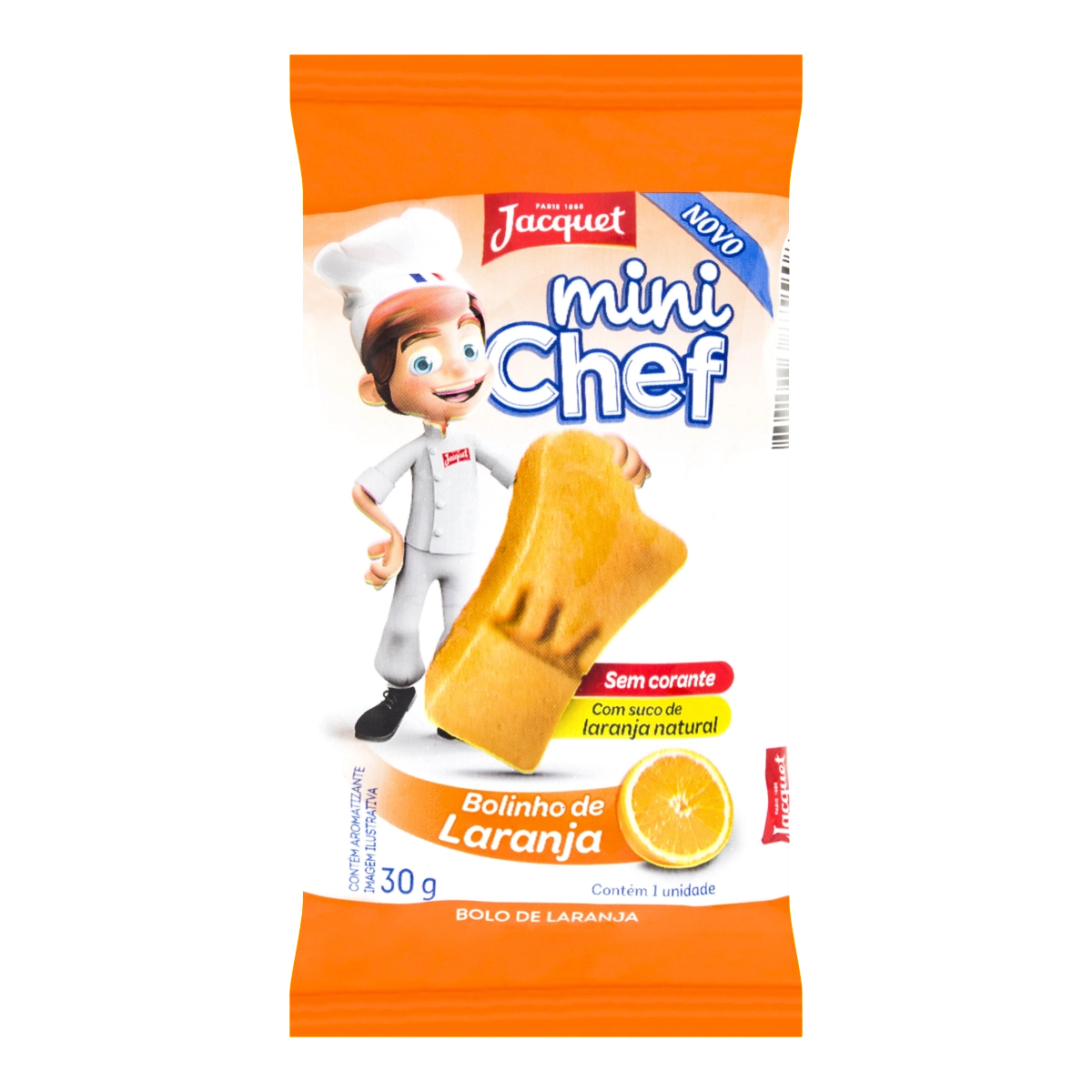 Bolinho Laranja Jacquet Mini Chef Pacote 30g
