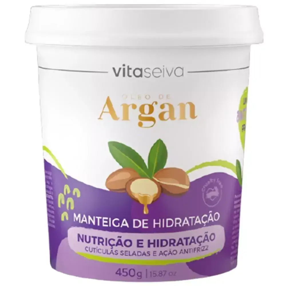 Manteiga Capilar VitaSeiva Óleo Argan Nutrição/Hidrat.450g