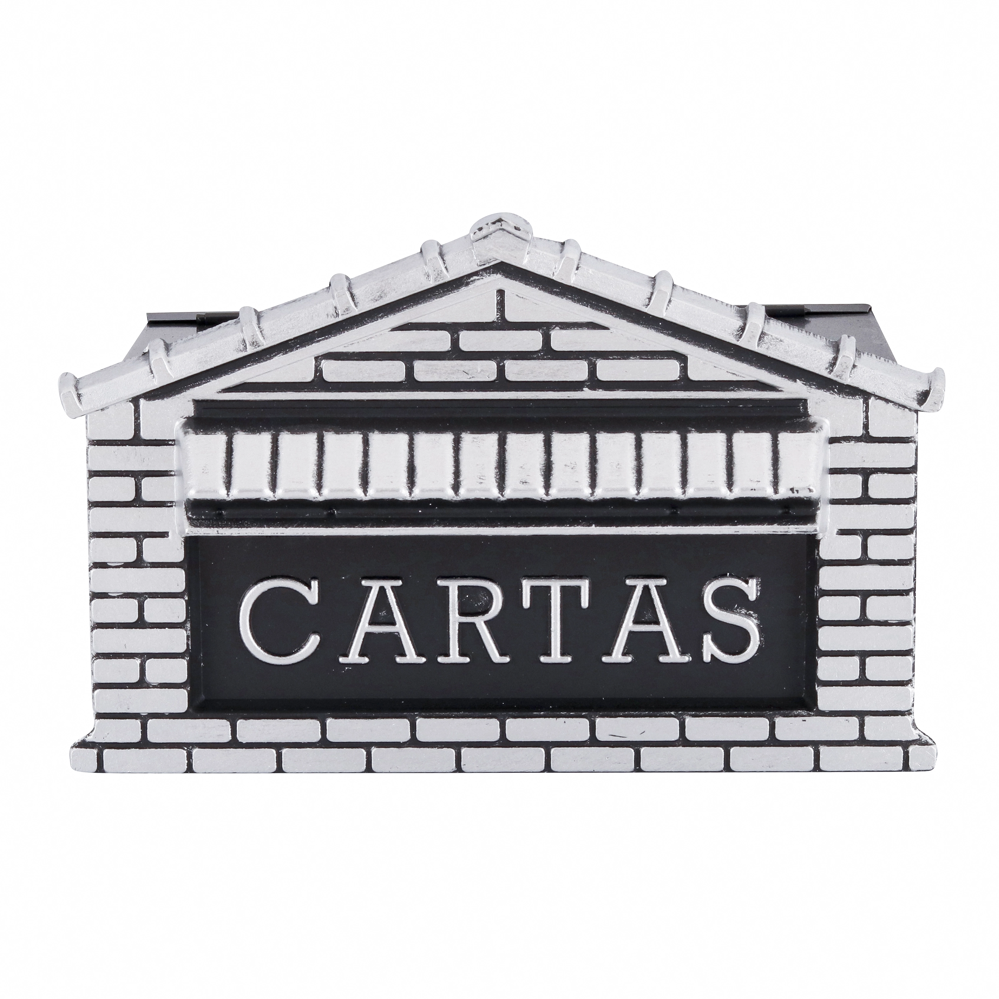 Caixa de Correio para Muro Alumínio Cadeado Prata Decorarte