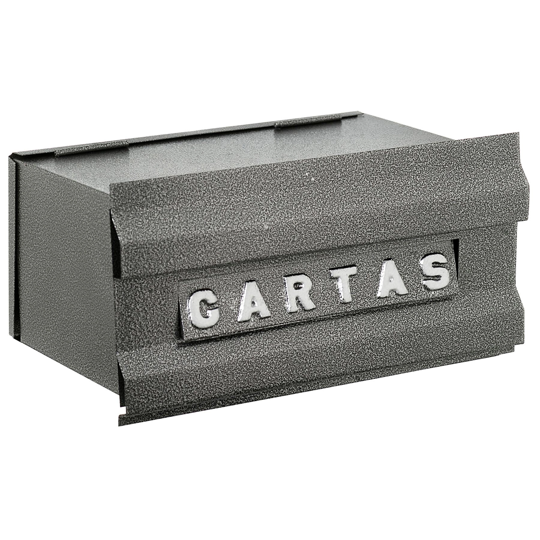 Caixa de Correio para Muro Aço Prata 15x25x15cm