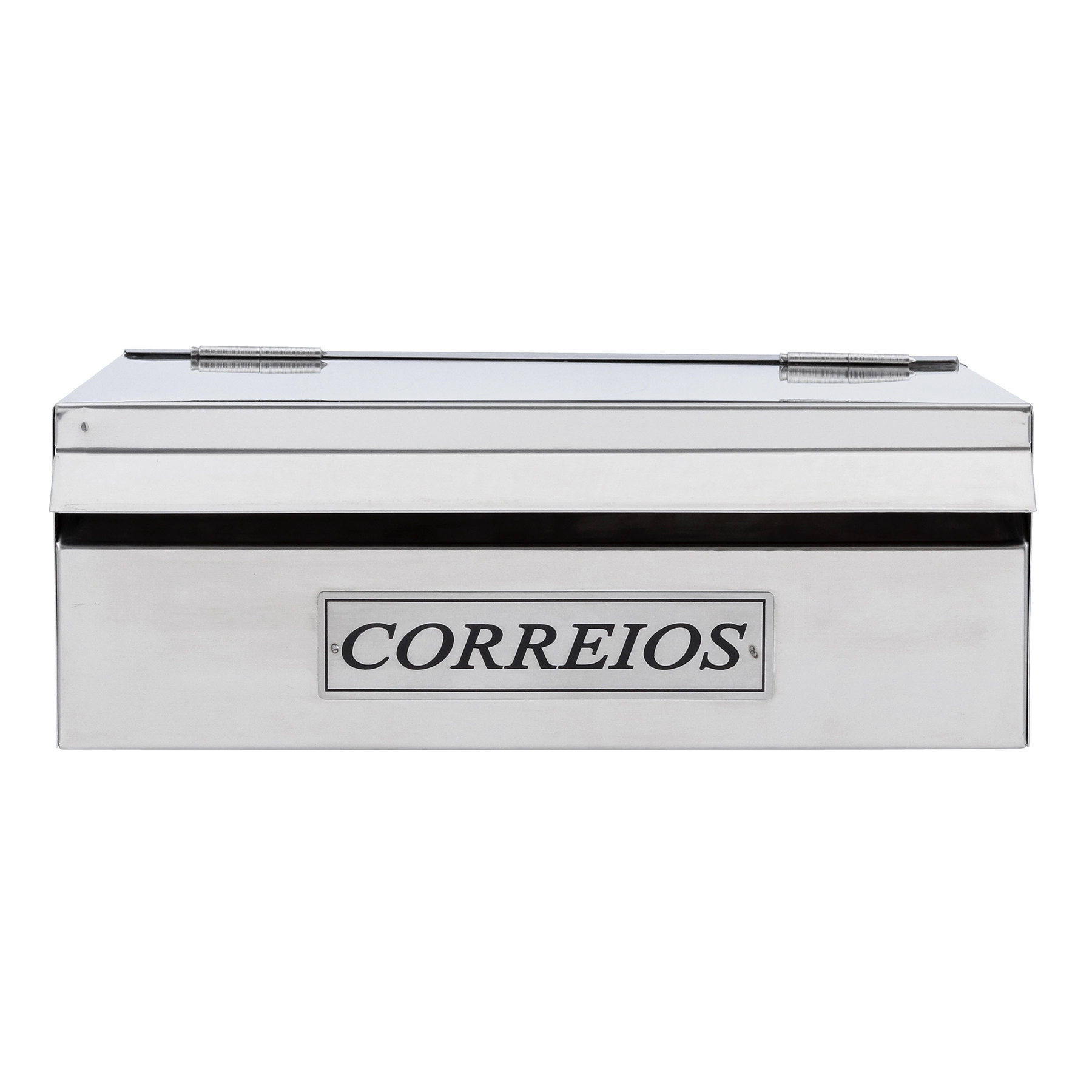 Caixa de Correio para Muro Inox Prata 11x32x25cm