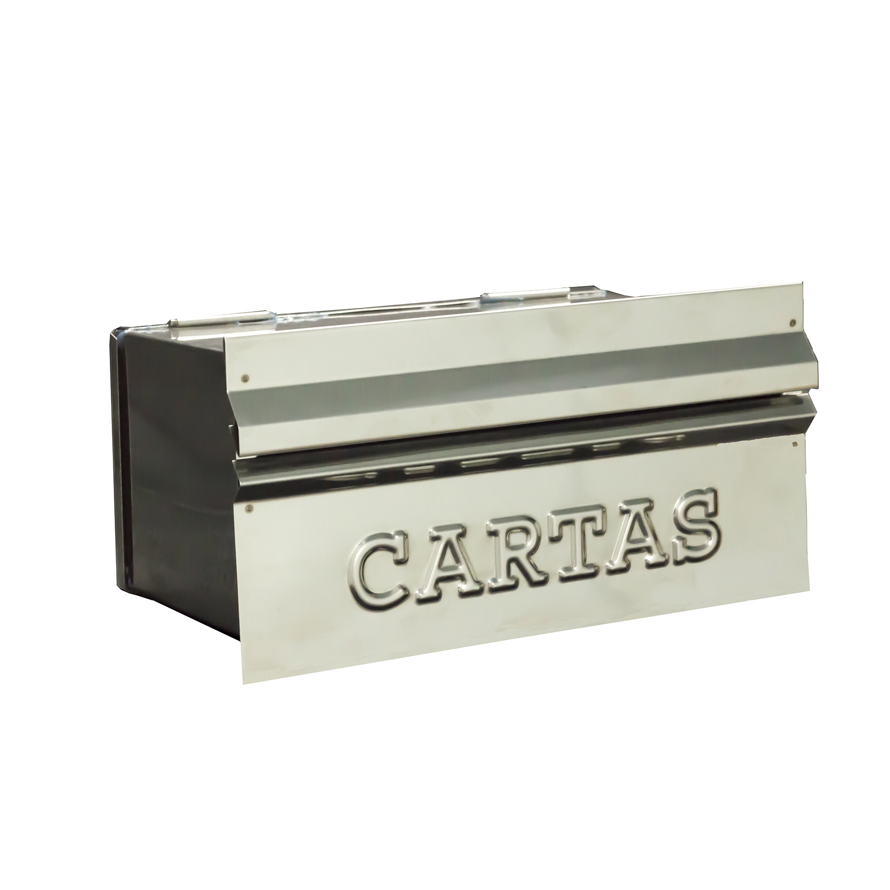 Caixa de Correio para Muro Inox Prata 15x25x13cm